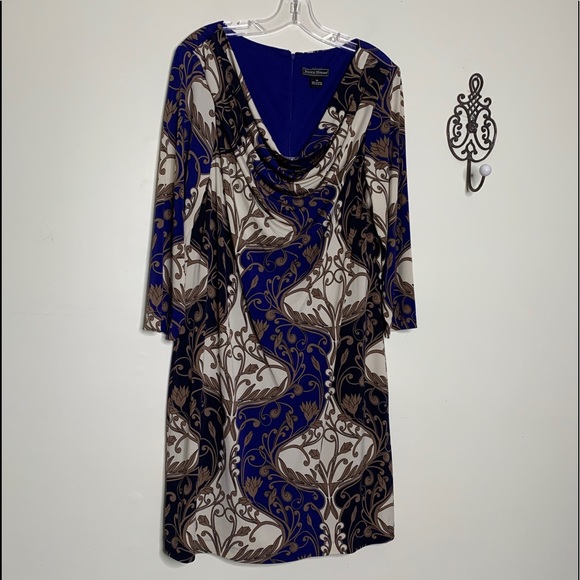 Jessica Howard Bold Print Shift Dress Sz 16 - Picture 1 of 10